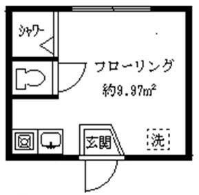 シエスタルミエール(ワンルーム/1階)の間取り写真