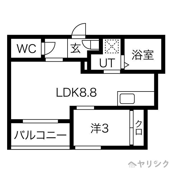 REGALEST守山III(1LDK/2階)の間取り写真