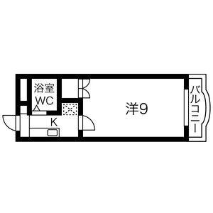 グリーンヴィレッジ吉田(1K/5階)の間取り写真