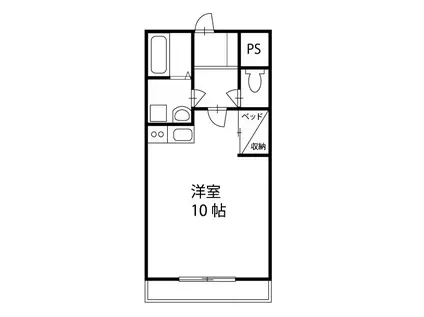 レジデンス竹村(1K/1階)の間取り写真