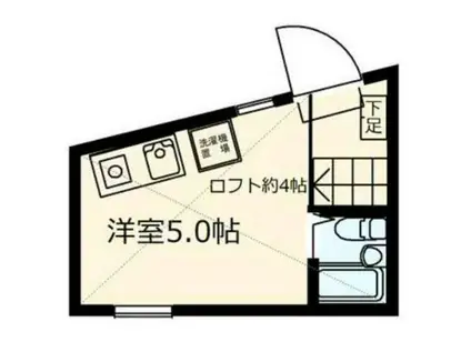 ミキハウス(ワンルーム/1階)の間取り写真