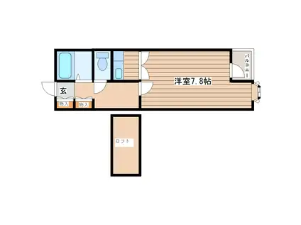 グランビュー歩坂(ワンルーム/2階)の間取り写真