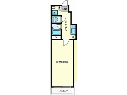 リスハウス(1K/3階)の間取り写真