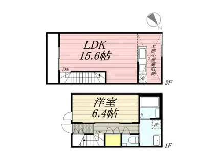 ALLEY Vアレイファイブ(1LDK/1階)の間取り写真