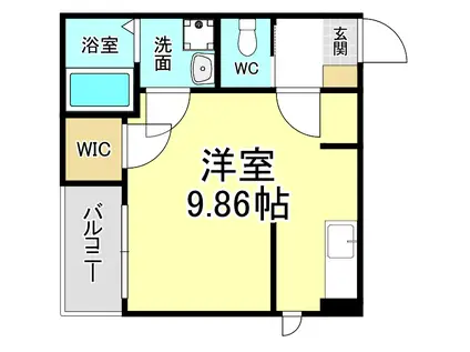 BRAVE BASE 陣原東(ワンルーム/3階)の間取り写真