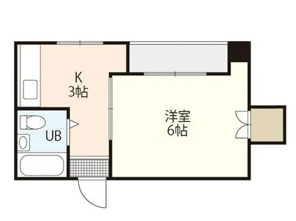 衣笠ビル(1K/5階)の間取り写真