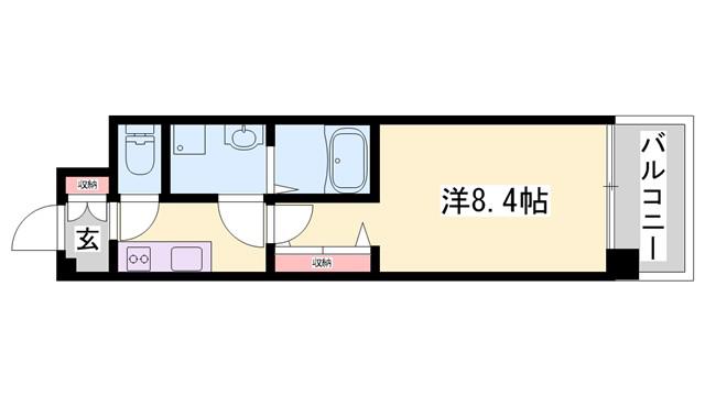 アルティザ(1K/12階)の間取り写真