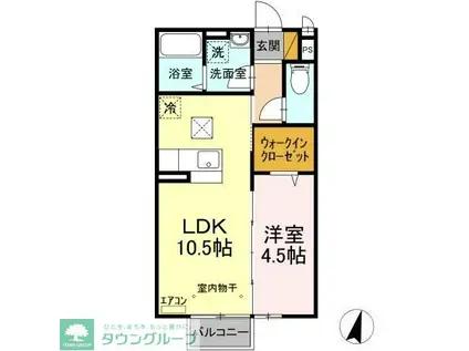 クオリタ・ララ(1LDK/1階)の間取り写真