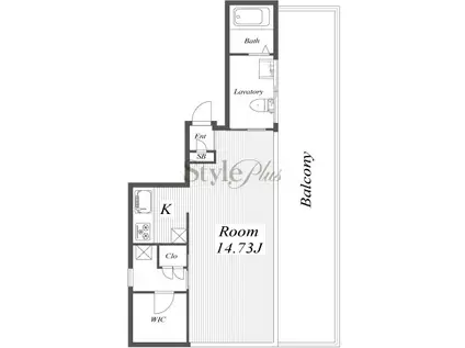 HARVEYRESIDENCE(ワンルーム/5階)の間取り写真