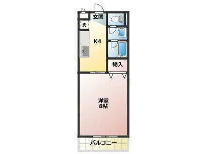 SURPLUS祥(1K/1階)の間取り写真