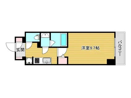 アリビオ大阪港(1K/8階)の間取り写真