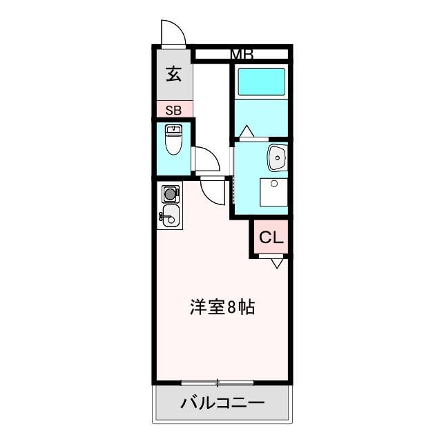 アキュラメゾン(ワンルーム/1階)の間取り写真