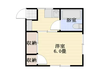 山水ハイム(1K/1階)の間取り写真