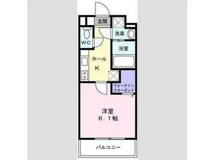 長町6丁目マンション(1K/1階)の間取り写真