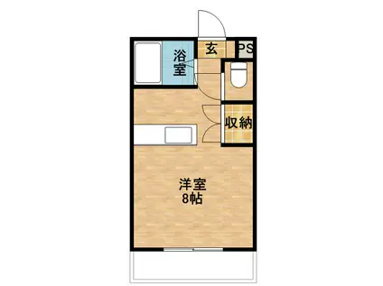 プリモール紫原(ワンルーム/3階)の間取り写真