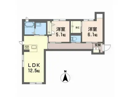 BEREO COMFORT KITASHIMADA(2LDK/3階)の間取り写真