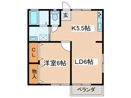 ウェルコート湘南(1LDK/1階)の間取り写真