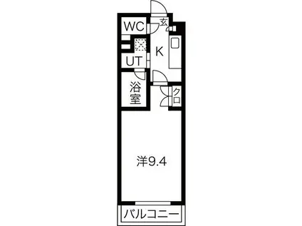 シティライフ本山東(1K/3階)の間取り写真