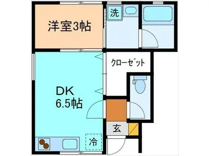 SERRA(1DK/1階)の間取り写真