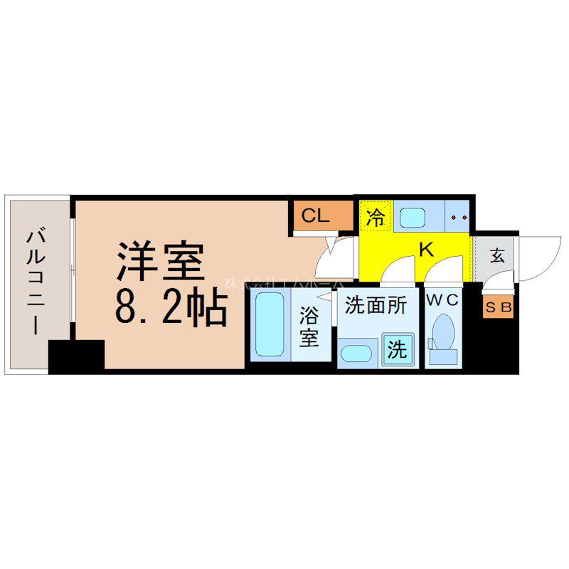 エスリード新栄プライム(1K/6階)の間取り写真