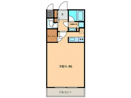 プティメゾンけやき(ワンルーム/2階)の間取り写真