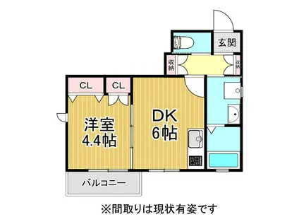 アペゼ六甲(1DK/1階)の間取り写真