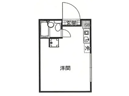 INITIUMDOMUS渋谷本町(ワンルーム/3階)の間取り写真