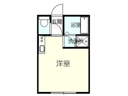 アローヒルズ二号棟(ワンルーム/2階)の間取り写真