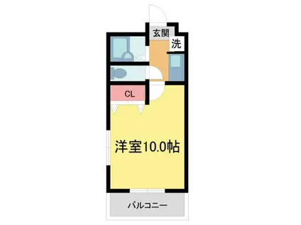 ケルビム(1K/1階)の間取り写真