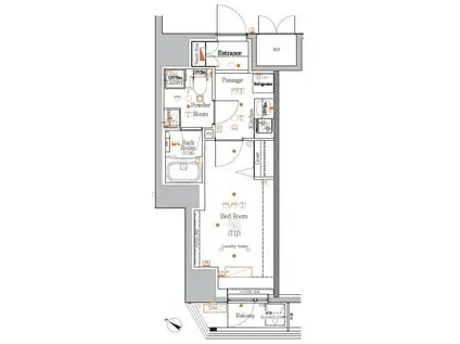 GENOVIA川崎III(1K/7階)の間取り写真