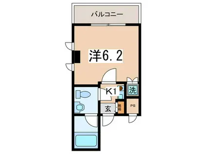 オセアン湘南台(1K/5階)の間取り写真