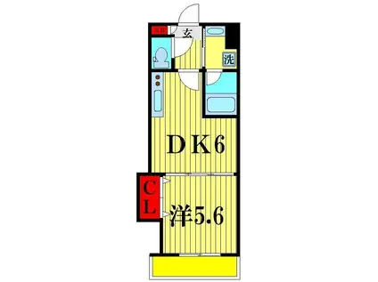 SEA SOUND(1DK/5階)の間取り写真