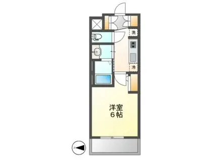 エステムコート名古屋新栄IIアリーナ(1K/5階)の間取り写真