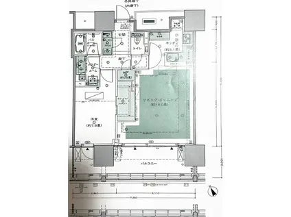 グランドヒルズ恵比寿(1LDK/12階)の間取り写真