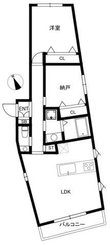 サンセリテ南麻布(1SLDK/2階)の間取り写真
