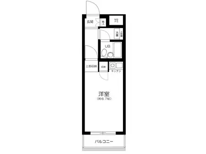 品川大井町スカイレジテル(ワンルーム/5階)の間取り写真