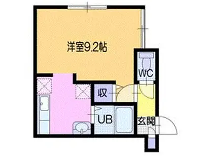 GRUEPARC(1K/2階)の間取り写真