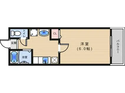 ロータスハイツ(1K/1階)の間取り写真