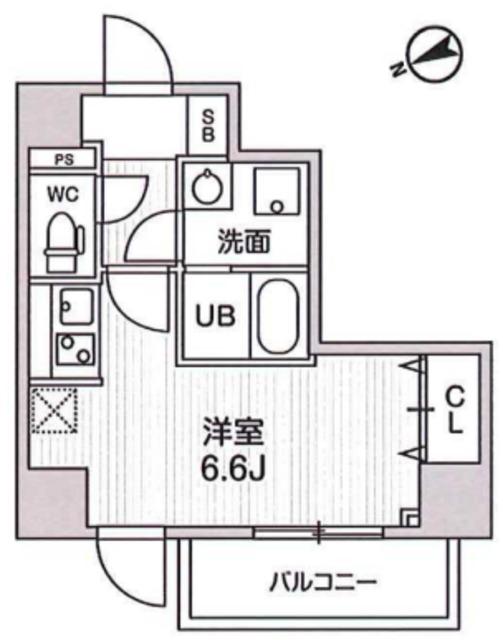 N-STAGE練馬北町(ワンルーム/5階)の間取り写真