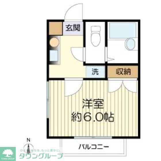 第二関口ハイツ(1K/1階)の間取り写真