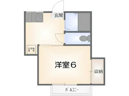 タウンハウス明神 A(1K/2階)の間取り写真