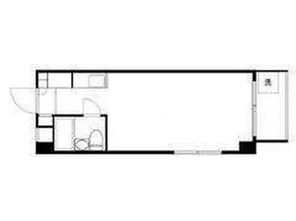 クラウン西麻布(ワンルーム/2階)の間取り写真