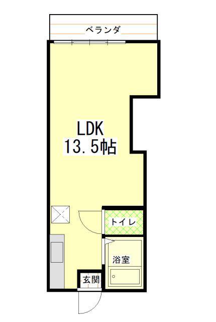プラザイン脚折(1LDK/2階)の間取り写真
