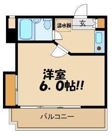 アネックス国領(1K/5階)の間取り写真