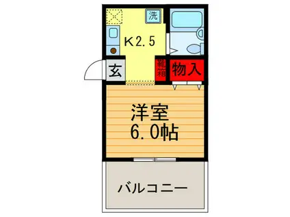 ハイムソレイユ(1K/1階)の間取り写真