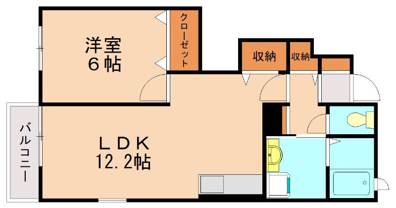 ヴィラ・サクラII(1LDK/1階)の間取り写真