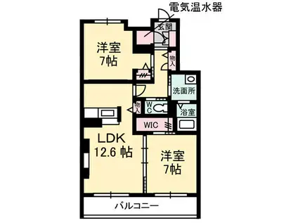 シャーメゾンしおやの杜 C棟(2LDK/3階)の間取り写真