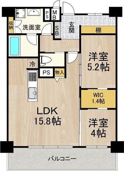 セノアタワー新大阪(2LDK/11階)の間取り写真