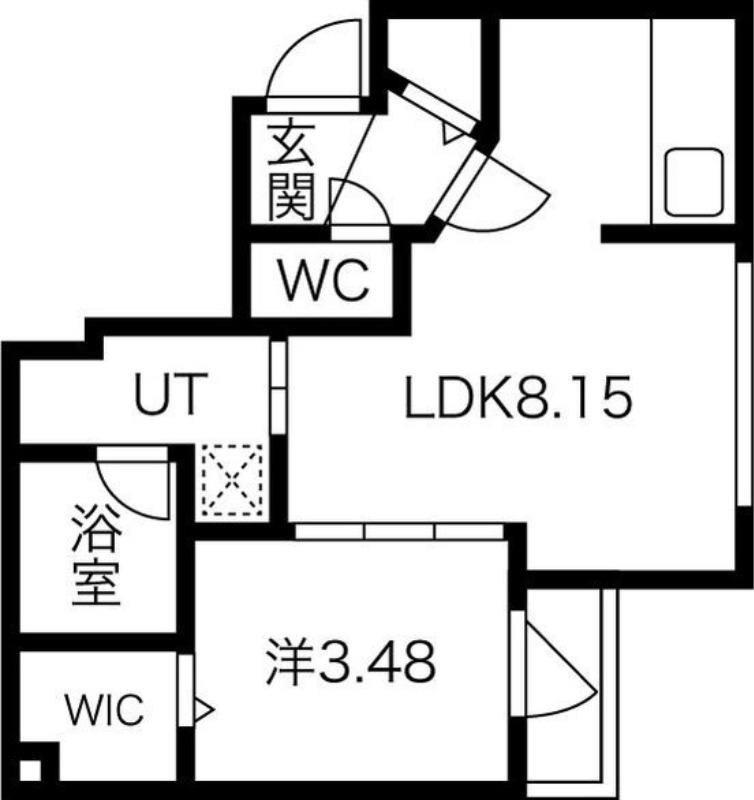 オレンジレジデンスウエスト(1LDK/3階)の間取り写真