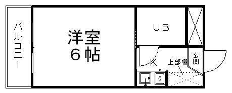 ベルシティ台原(1K/4階)の間取り写真